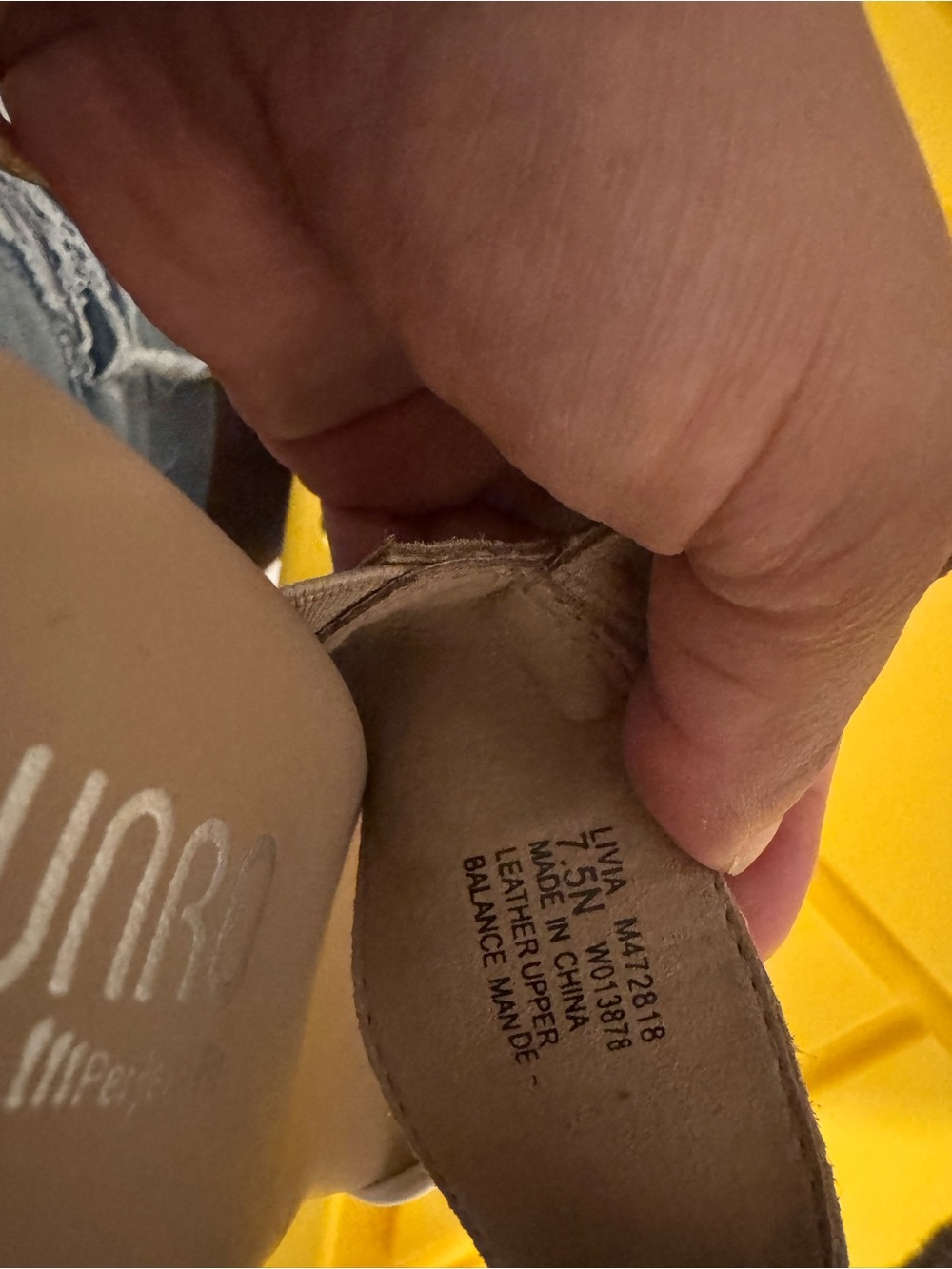 Munro Neutral Two Tone Comfort Sandals Low Heel Ankle Strap 7.5N - Picture 7 of 7